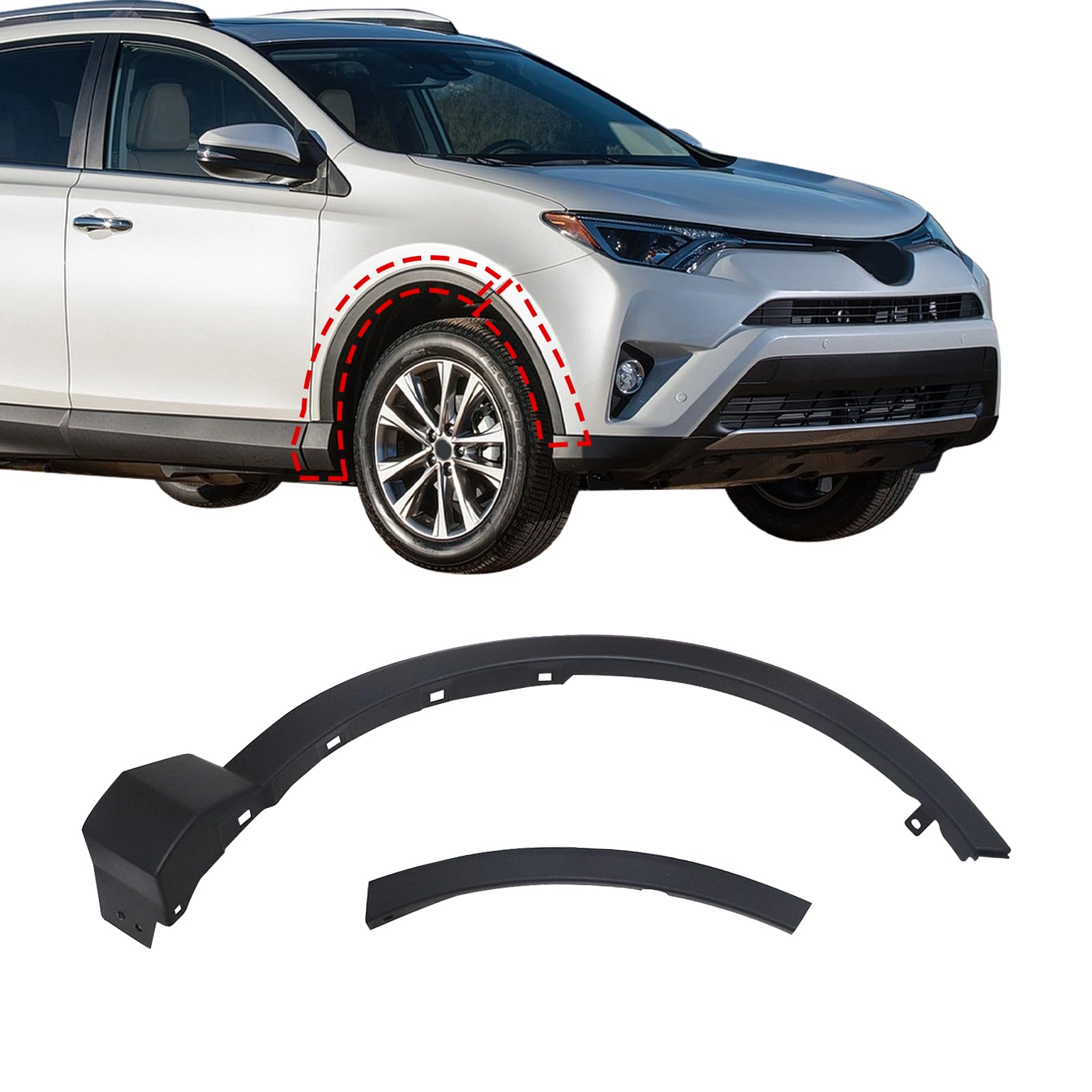 Amazon.com: SecosAutoparts 2Pcs Front Right Wheel Fender Flare